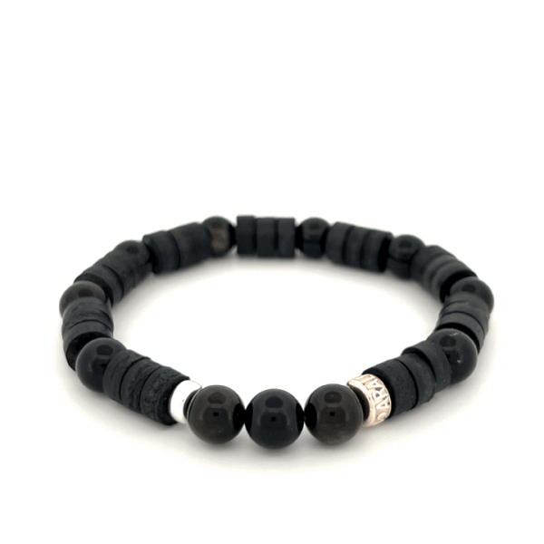 Preview: LeatherPearl Armband mit Goldobsidian